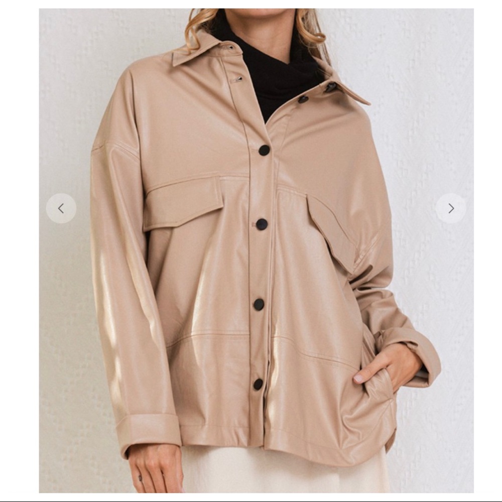 #26 Most Fabulous Faux Leather Jacket with side pockets - Picture 5 of 6